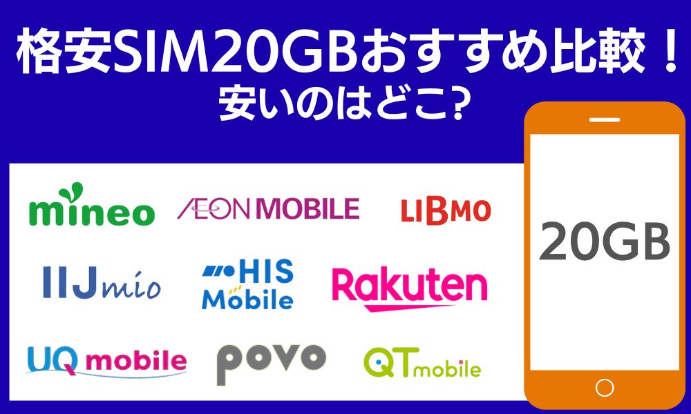 格安SIM 20GB