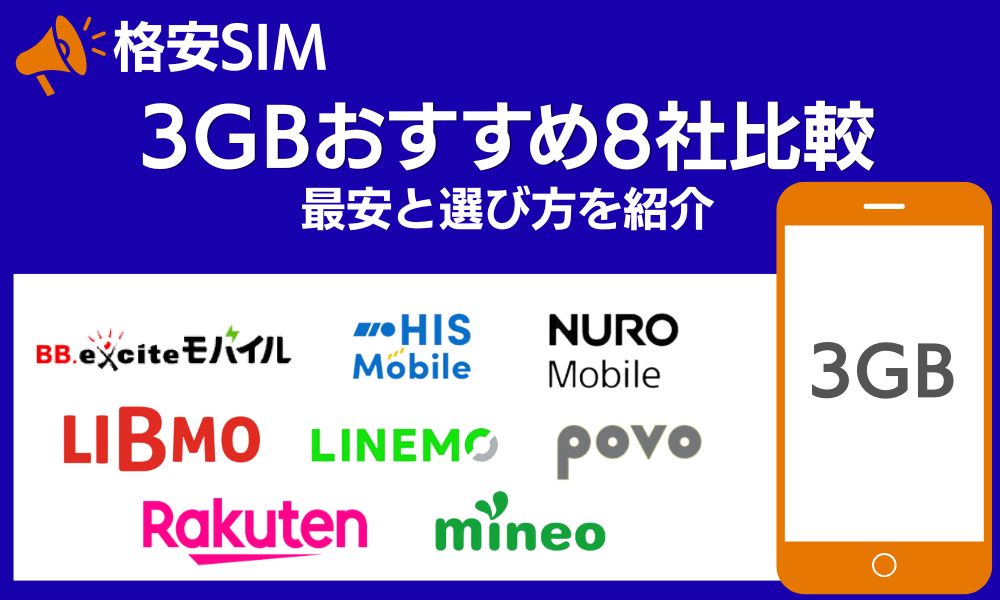 格安SIM 3GB