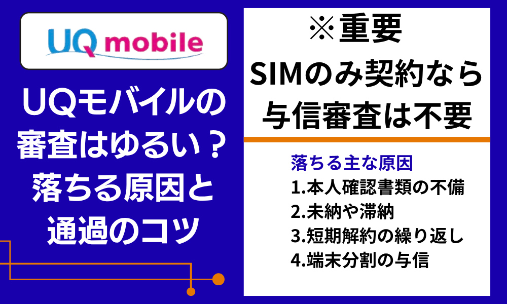 UQモバイル 審査